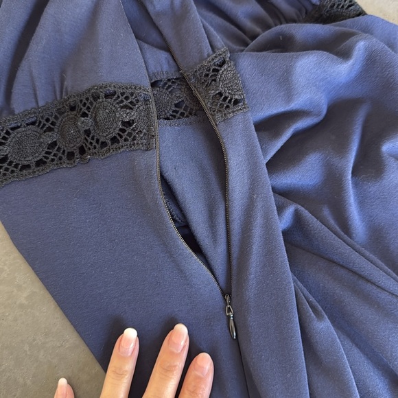 Ingwa Melero Lace Keyhole Mini Dress in Navy Blue - Picture 9 of 9